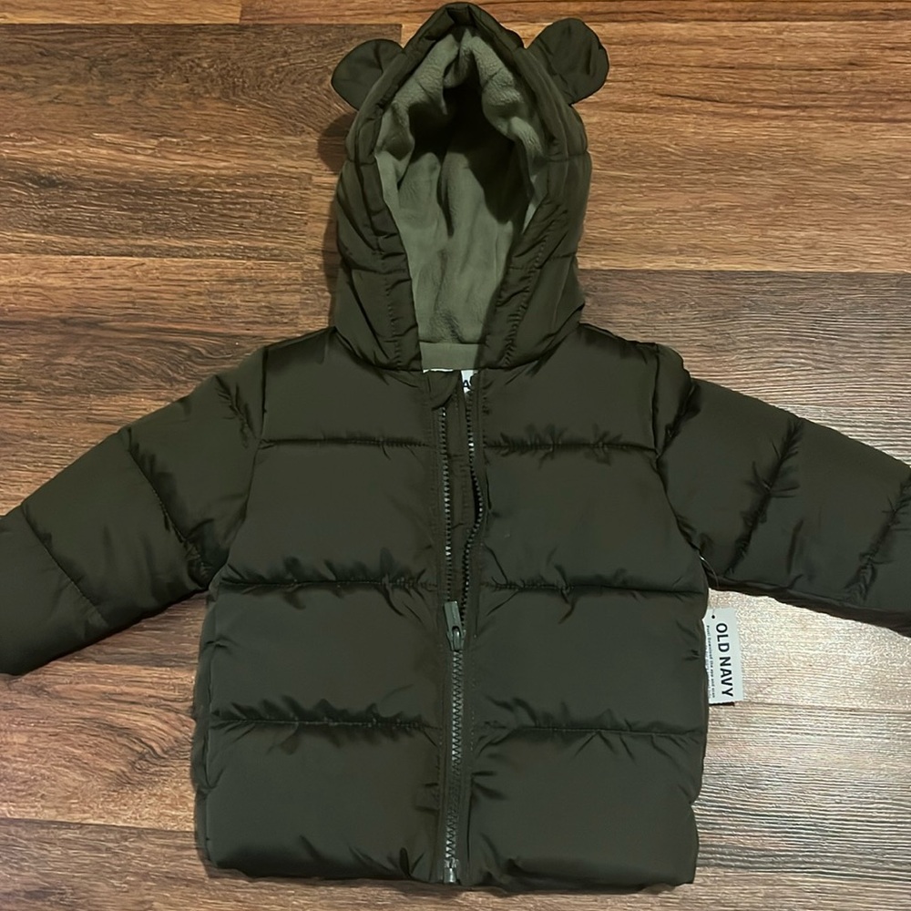 Unisex Water-Resistant Frost Free Critter Puffer Jacket for Baby - size 12-18 M